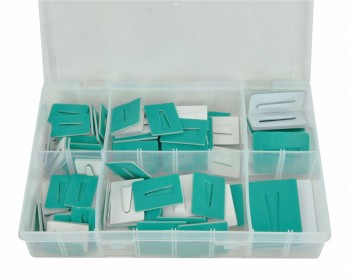 Assorted Adhesive Cable Clips Coated Steel (100)